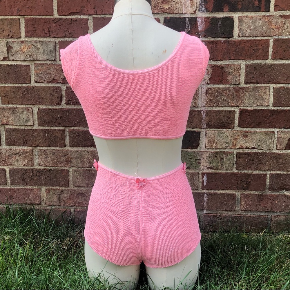 Vintage Hunza G Pink Bikini swimsuit - Picture 3 of 5